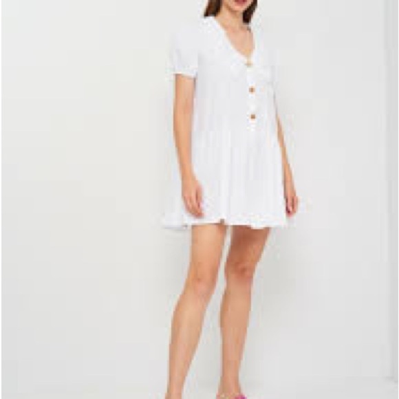 Zara White Buttoned Mini Dress - Picture 15 of 15